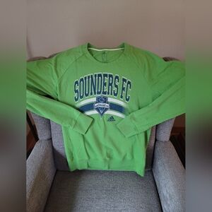 Seattle Sounders Green Sweatshirt Size Medium